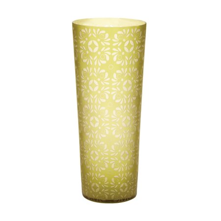 ELK SIGNATURE Kiwi Etched Vase, Green 464046